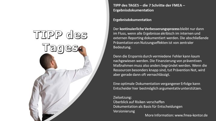 Ergebnisdokumentation und Präsentation der FMEA-Erkenntnisse von DFMEA + PFMEA