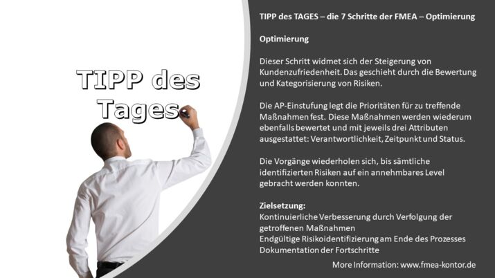 Schritt 6 der FMEA Erstellung: Die Optimierung - Festlegen von Verbesserungsmaßnahmen